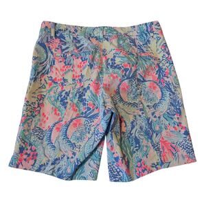 Lilly Pulitzer Carmel Bermuda Shorts Womens 6 Blue Pink Mermaid Stretch Golf